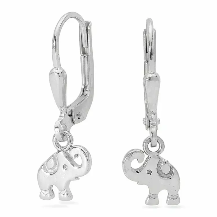 elefant øreringe i sølv - Little Ones