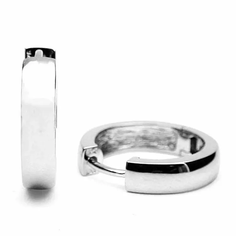 13 mm creoler i sølv