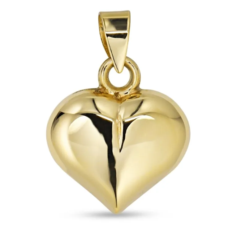 13 x 18 mm hjerte vedhæng i 9 karat guld - Amoré