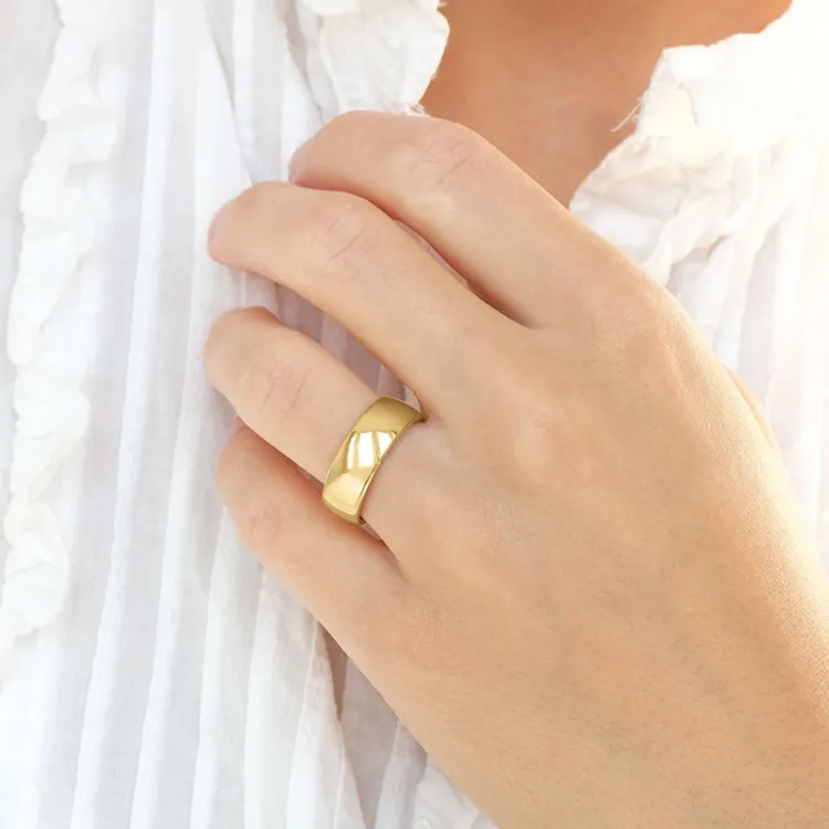 7 mm vielsesring i 9 karat guld