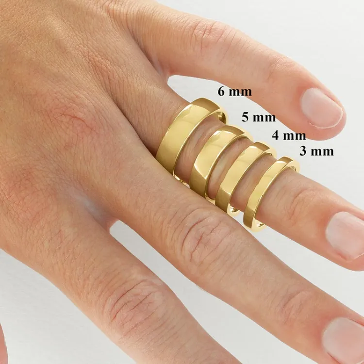 blank 5 mm vielsesring i 9 karat guld