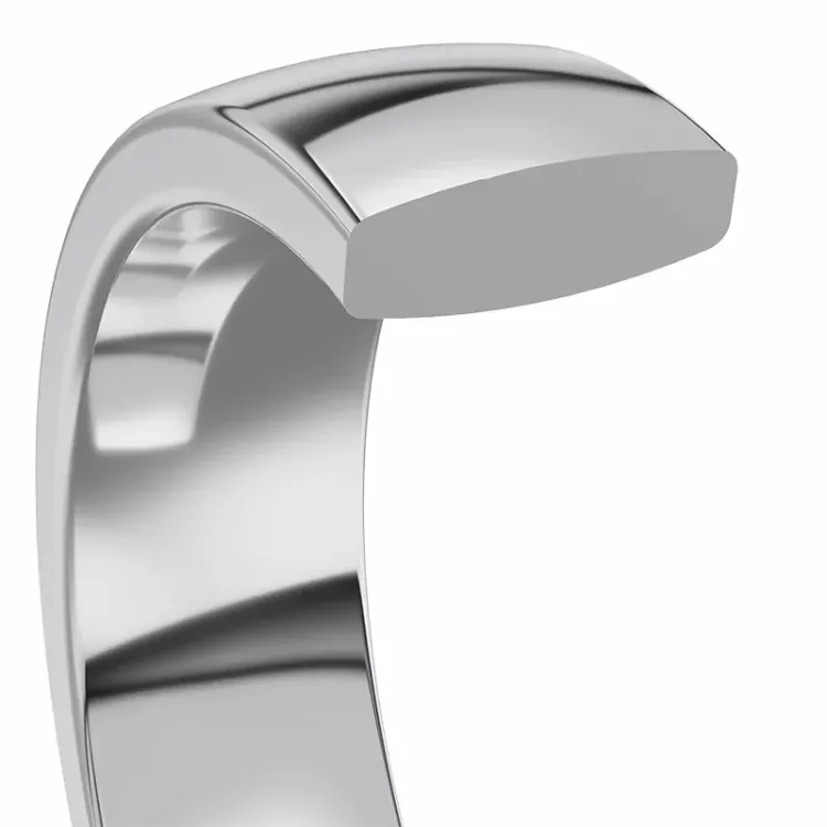 blank 5 mm vielsesring i 9 karat hvidguld
