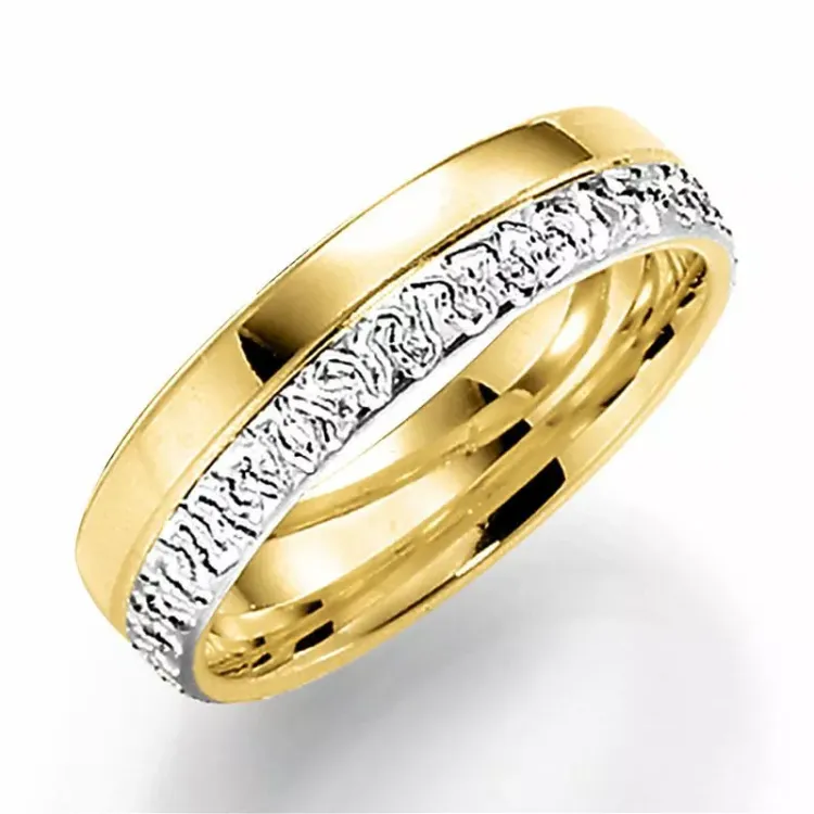 5 mm vielsesring i 14 karat guld