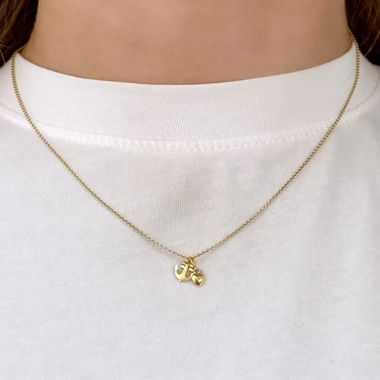 tro-håb-kærlighed vedhæng i 9 karat guld - Amoré