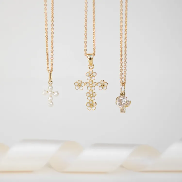 tro-håb-kærlighed zirkon vedhæng i 9 karat guld - Amoré