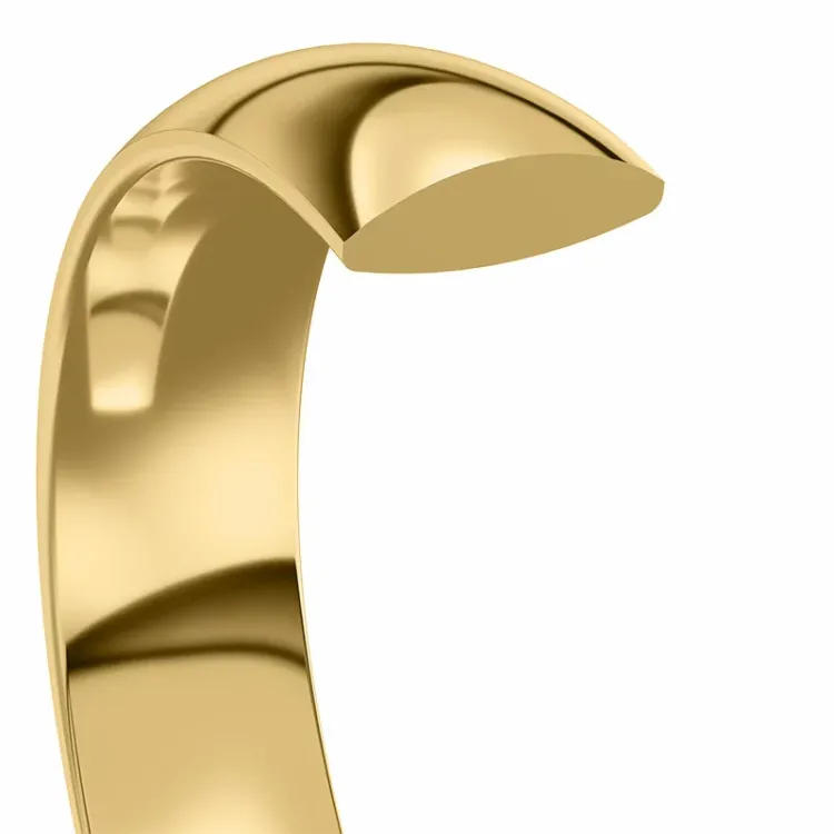bred 6 mm vielsesring i 14 karat guld