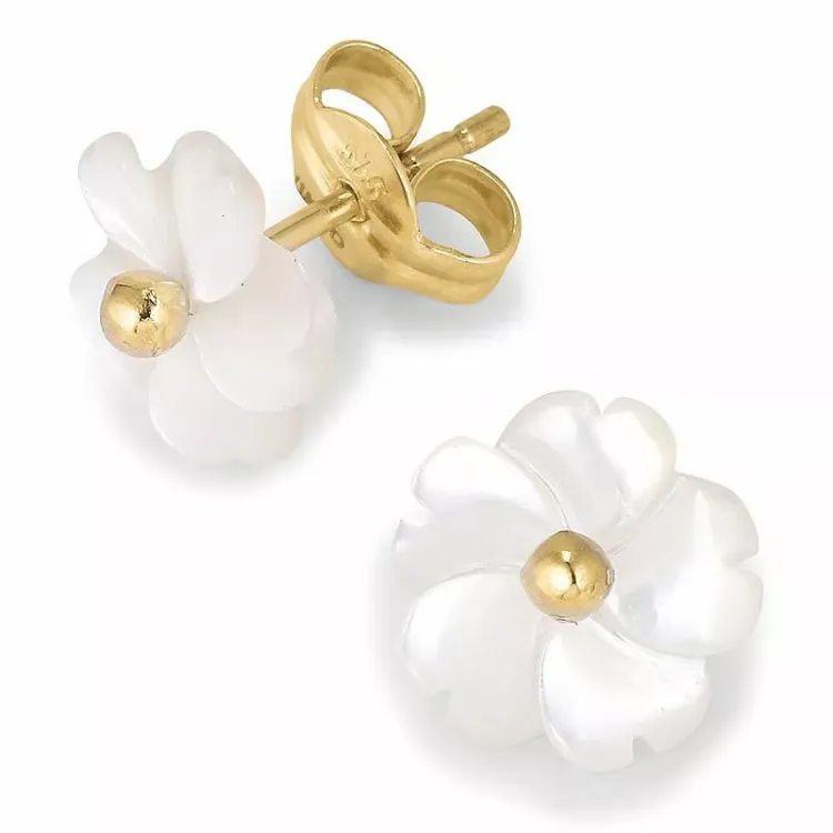 blomster øreringe i 9 karat guld - Gold Collection