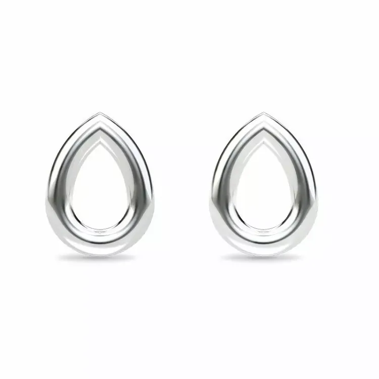 små Spinning Drop earring dråbeformet øreringe i sølv