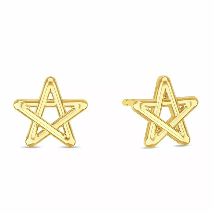 Spinning Star earring stjerne øreringe i forgyldt sølv