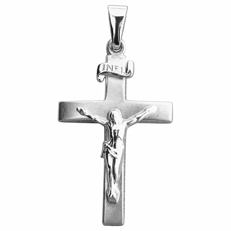 Jesus kors vedhæng i sølv - Amoré