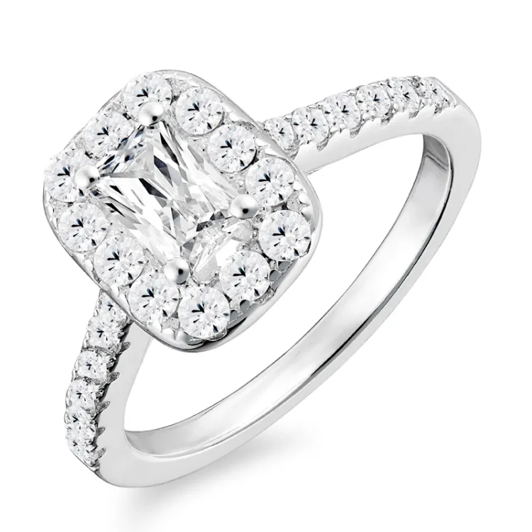 zirkon ring i sølv