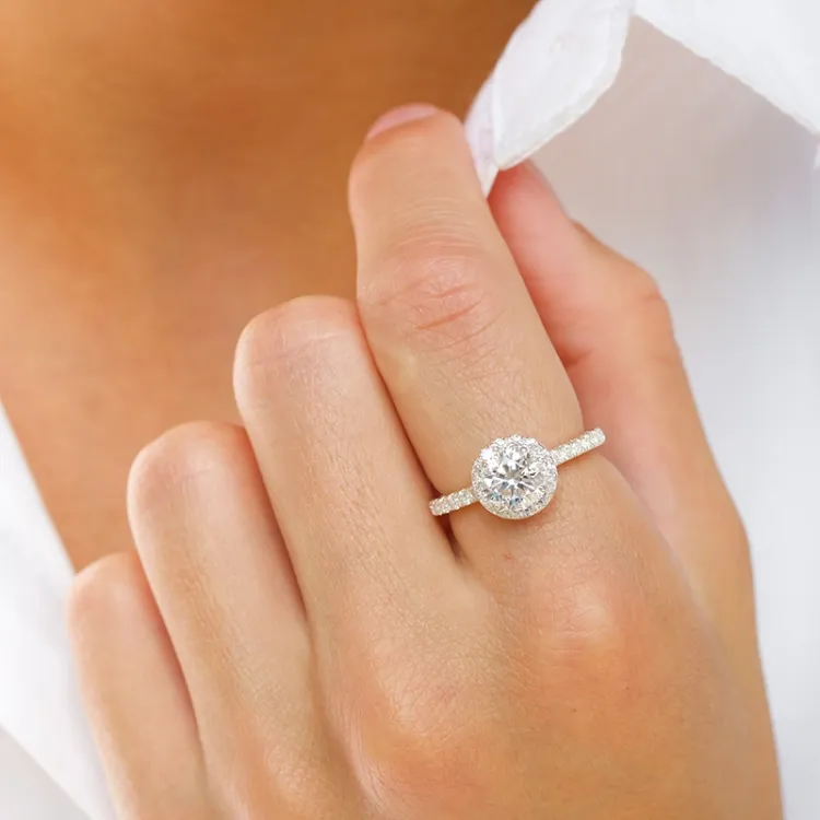 zirkon ring i sølv