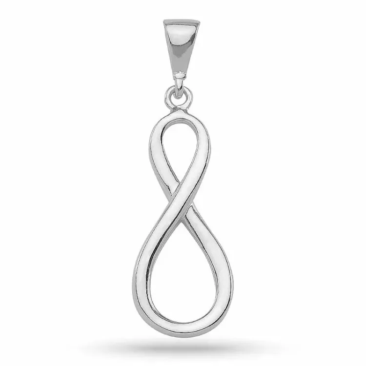 Blank infinity vedhæng i sølv