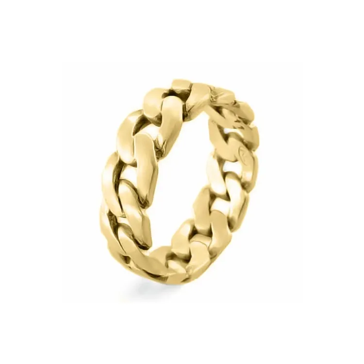panzer ring i forgyldt sølv