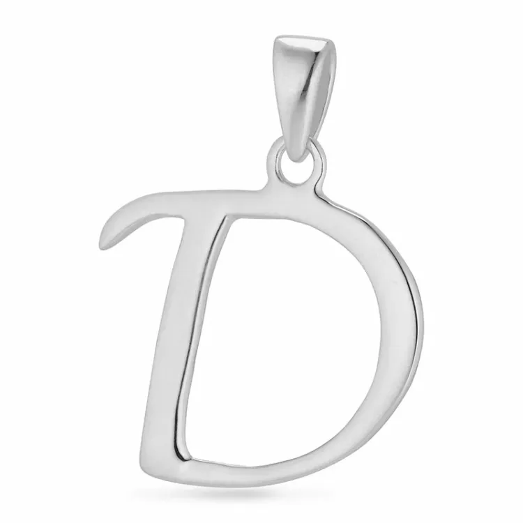 bogstav D vedhæng i sølv - My Letter