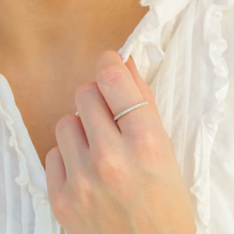 zirkon ring i sølv