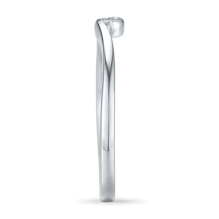 diamant ring i 9 karat hvidguld 0,02 ct