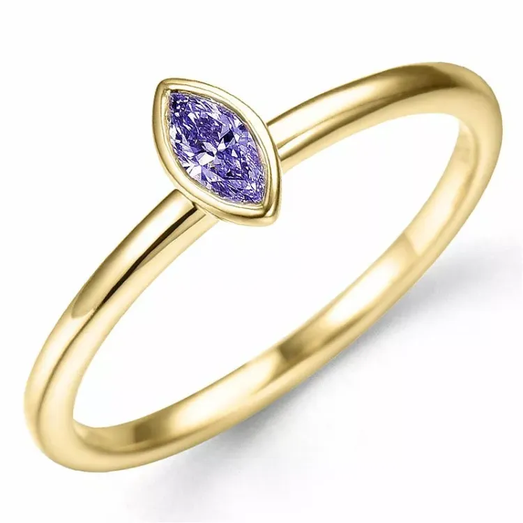 Ametyst ring i 9 karat guld 0,20 ct
