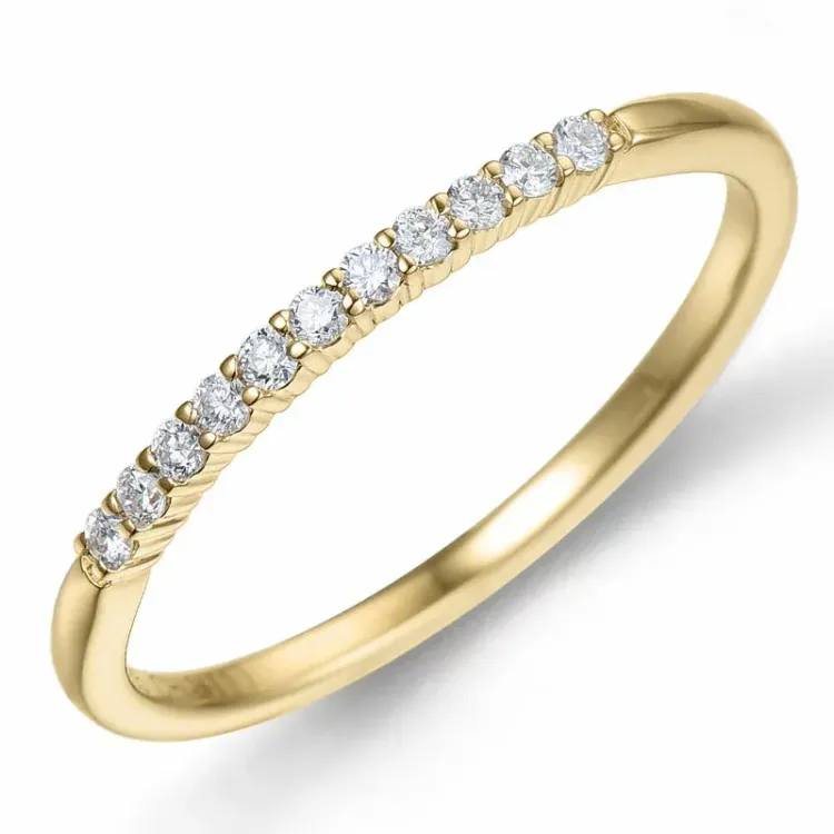 diamant ring i 9 karat guld 0,10 ct