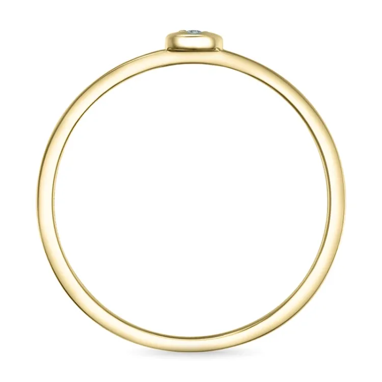 rund diamantring i 9 karat guld.- og hvidguld 0,01 ct