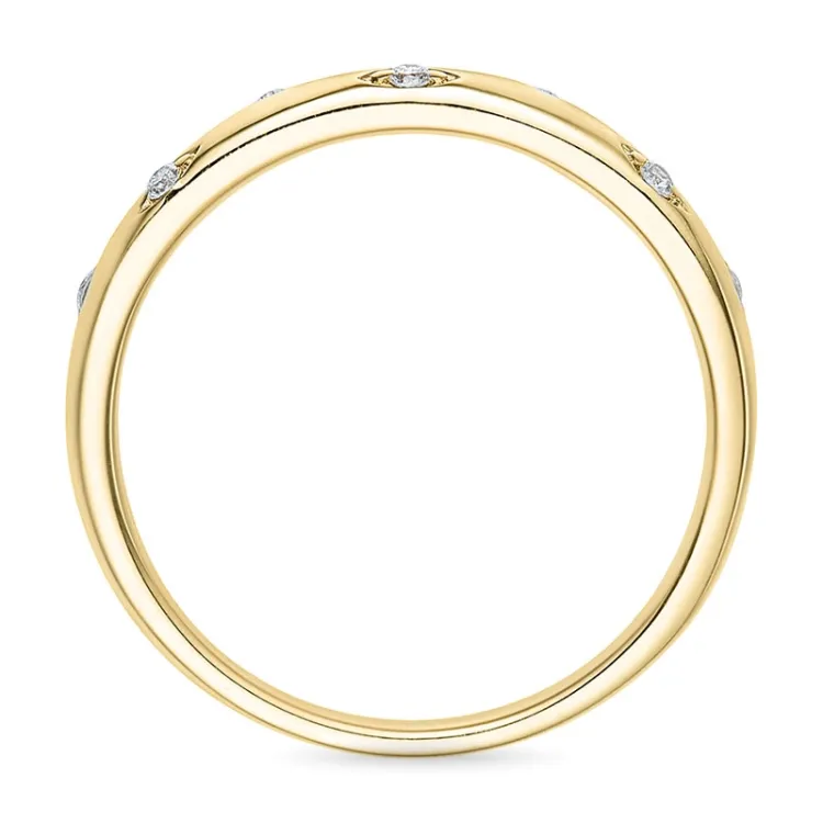 abstrakt diamantring i 9 karat guld 0,09 ct