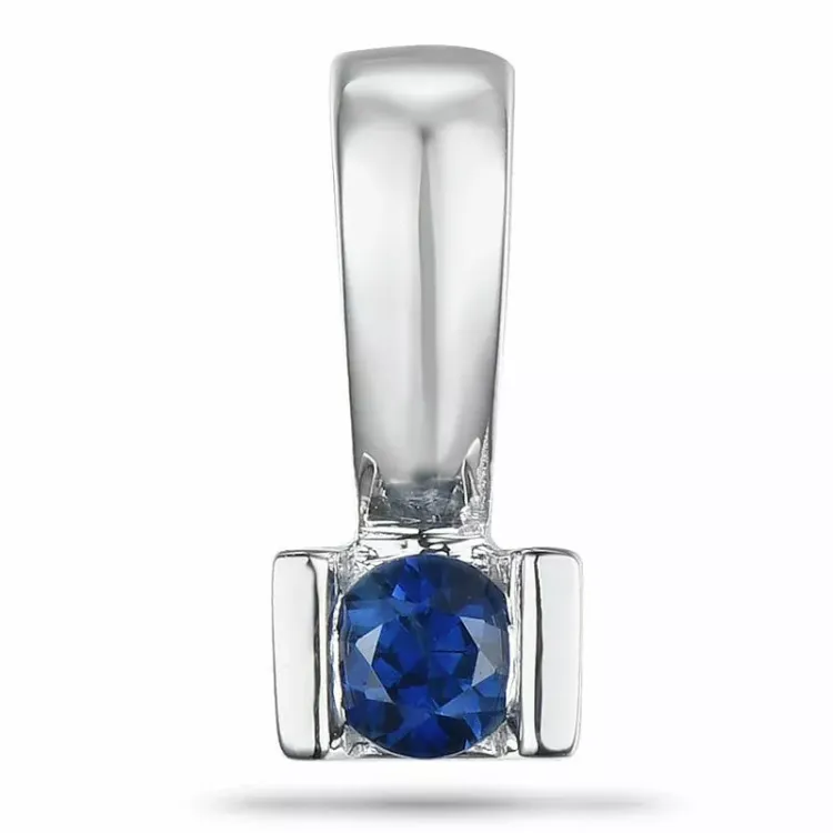 safir vedhæng i 9 karat hvidguld 0,13 ct