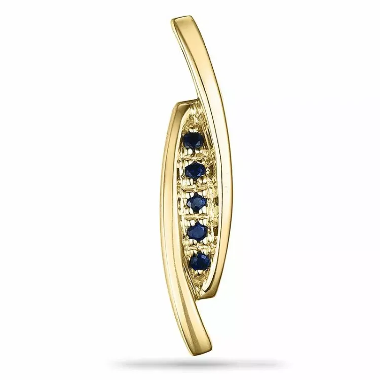 Safir vedhæng i 9 karat guld 0,03 ct