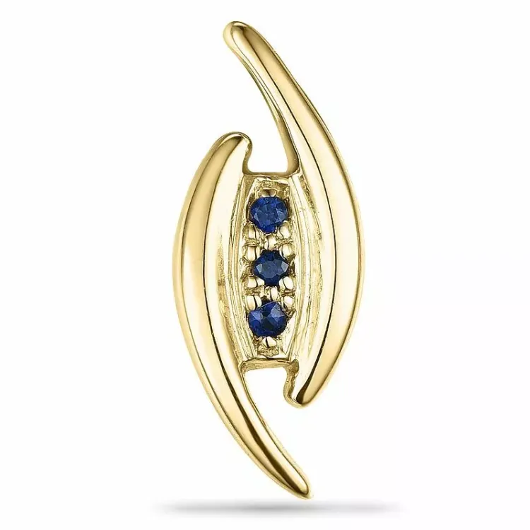 Safir vedhæng i 9 karat guld 0,01 ct