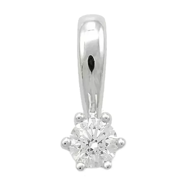 diamant vedhæng i 9 karat hvidguld 0,10 ct