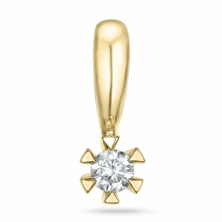 diamant solitairevedhæng i 9 karat guld 0,05 ct