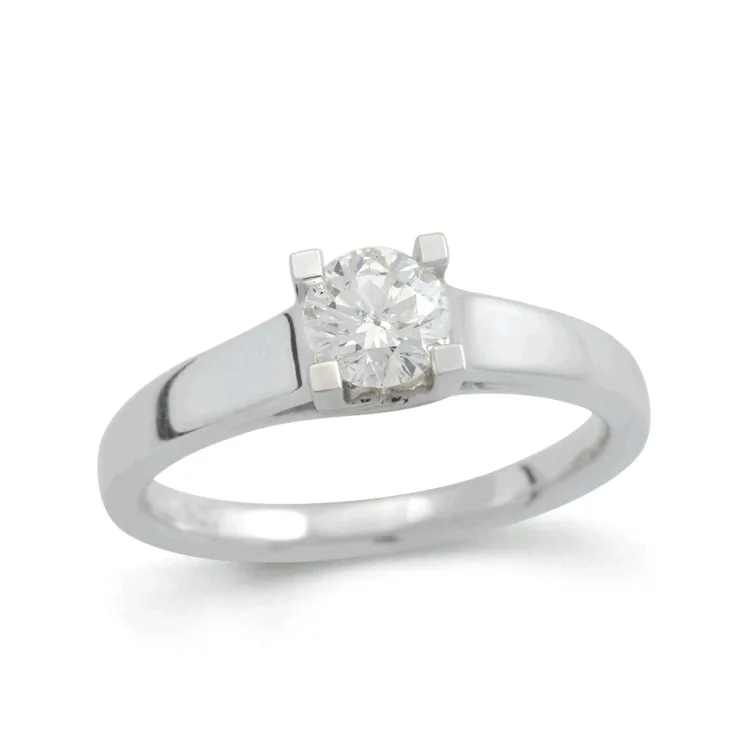 diamant ring i 14 karat hvidguld 0,40 ct