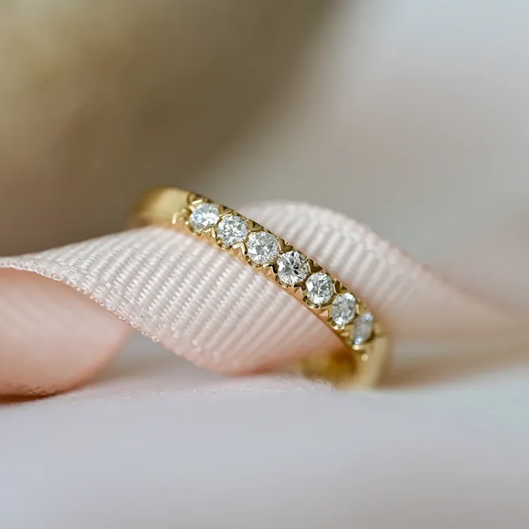 diamant alliancering i 14 karat guld 0,24 ct