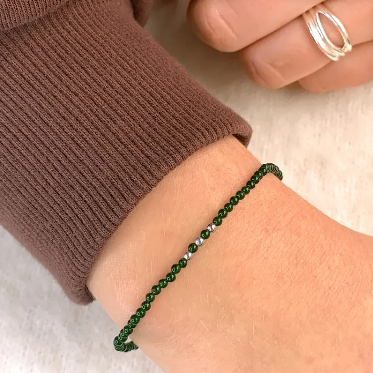 armbånd med sten og 3 hematite - Loom Stones