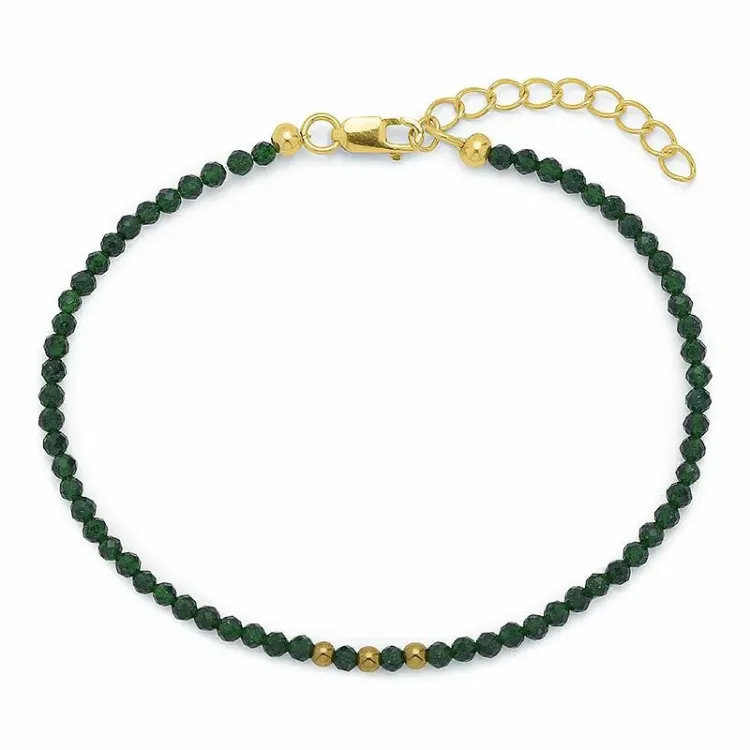 elegant armbånd med sten og 3 hematite - Loom Stones