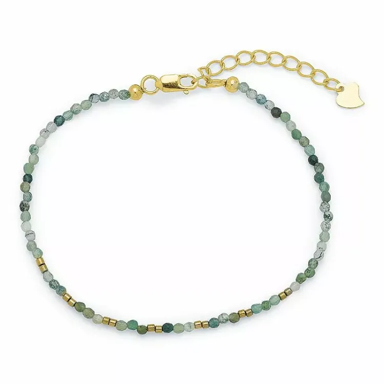 sten armbånd med agat og hematite - Loom Stones