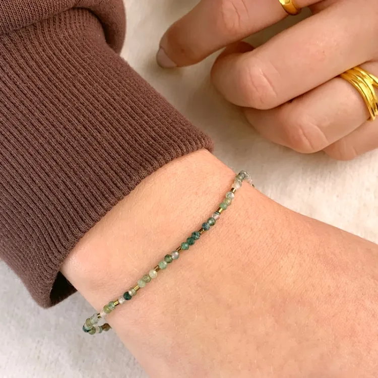 Sten armbånd med agat og hematite.