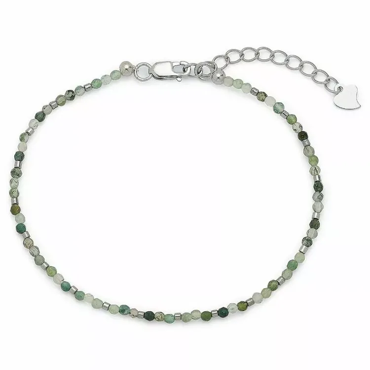 armbånd med agat og hematite - Loom Stones