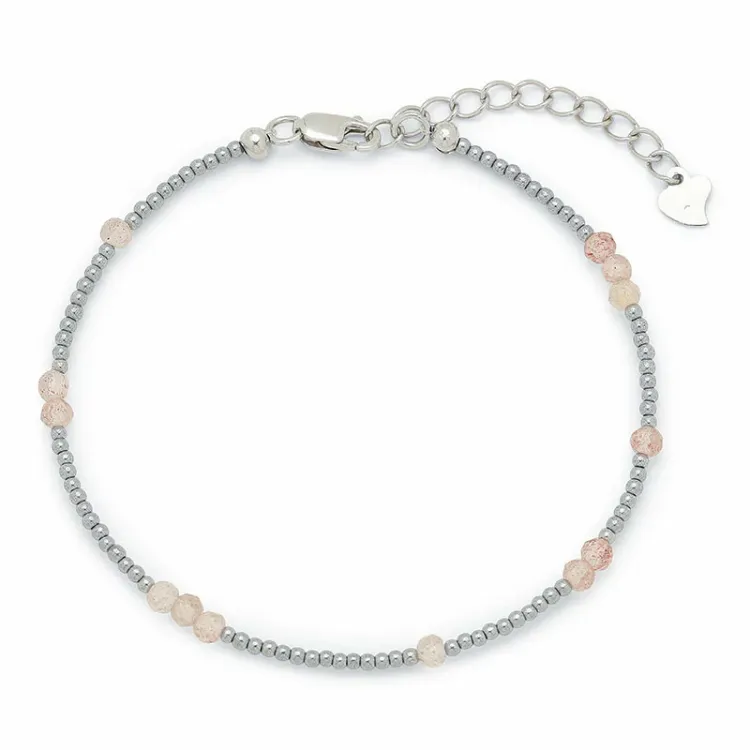 med fejl sten armbånd med hematite og kvarts.