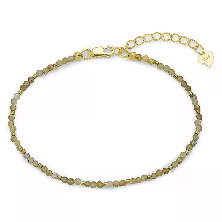 armbånd med labradorit og hematite.