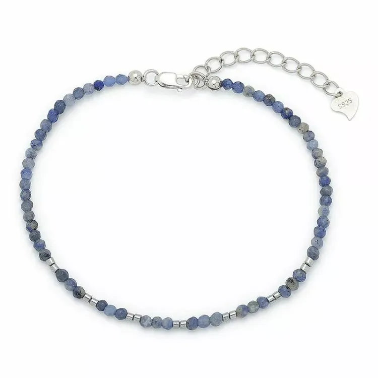 sten armbånd med sodalit og hematite - Loom Stones