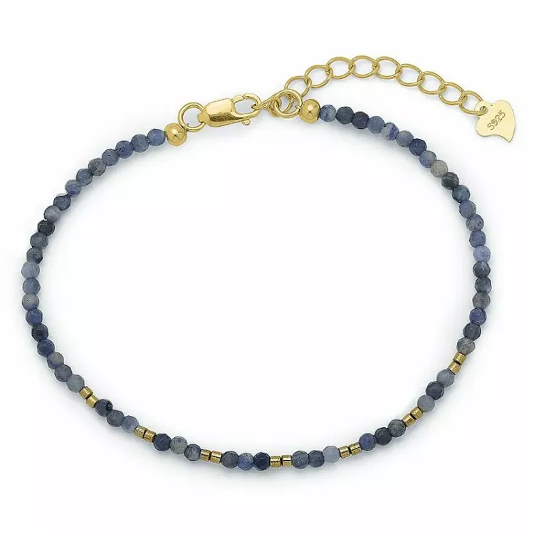 sten armbånd med sodalit og hematite - Loom Stones