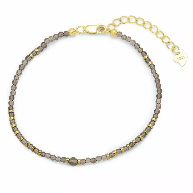 armbånd med kvarts og hematite - Loom Stones
