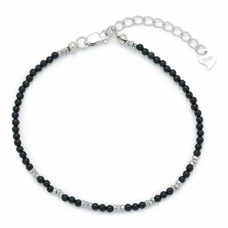 sort armbånd med onyks og hematite.