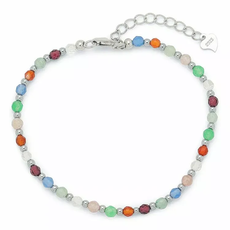 armbånd med hematite og sten - Loom Stones