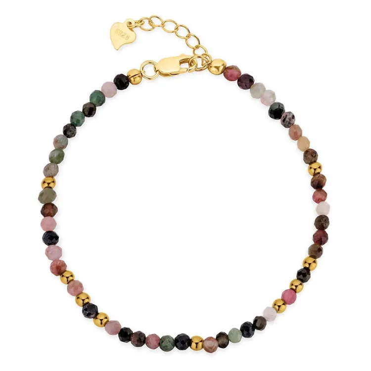 multifarvede armbånd med turmalin - Loom Stones