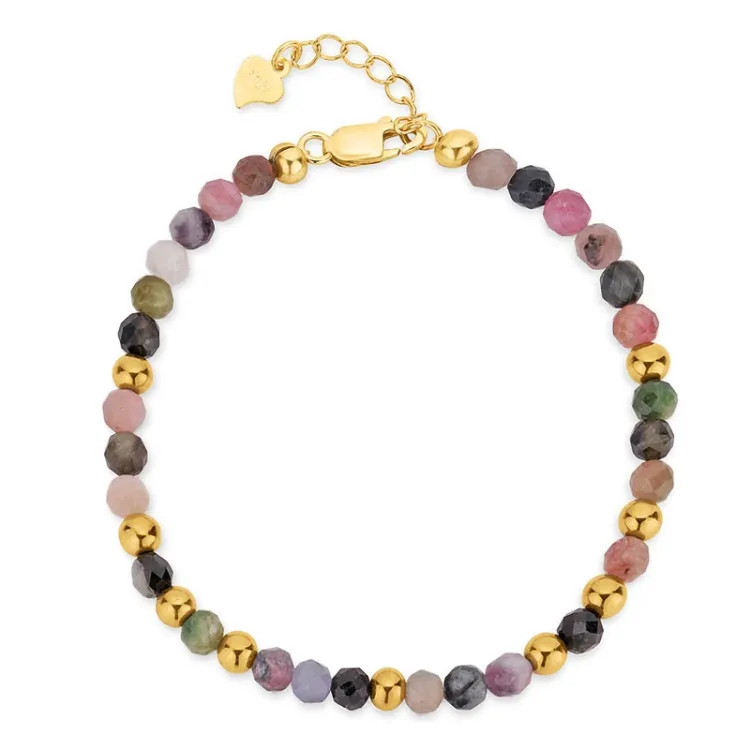 multifarvede armbånd med turmalin - Loom Stones