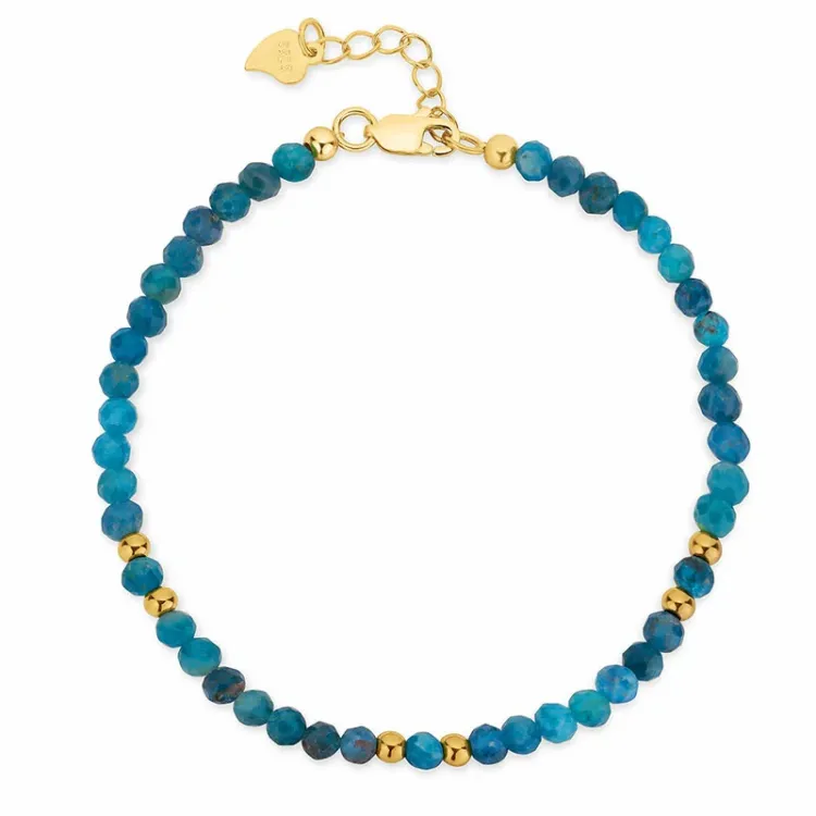 blå armbånd med apatit - Loom Stones