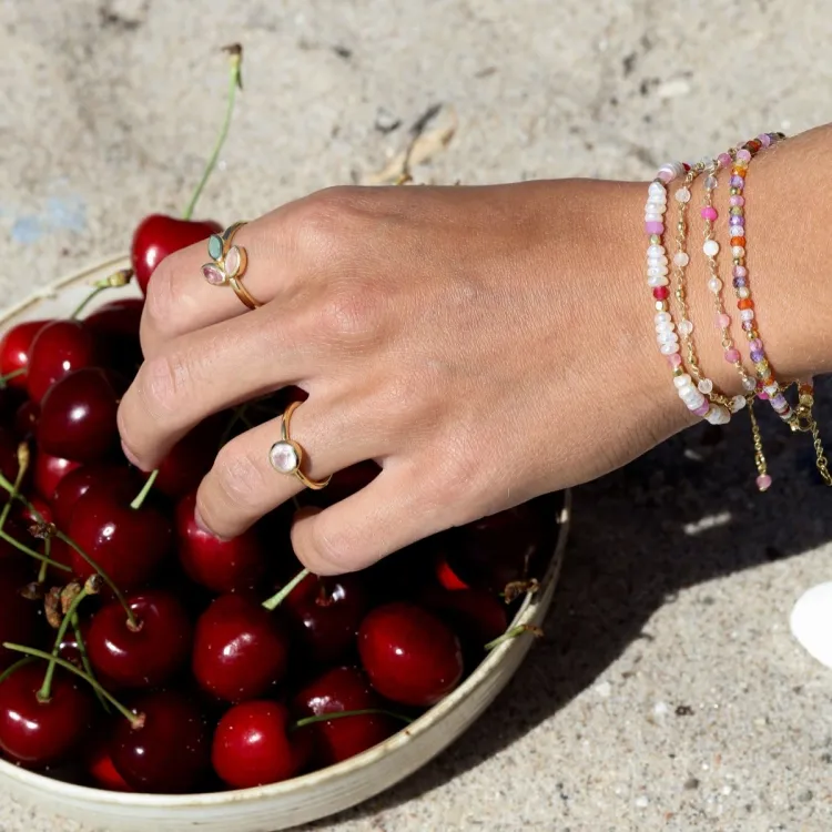 multifarvede armbånd med sten - Loom Stones