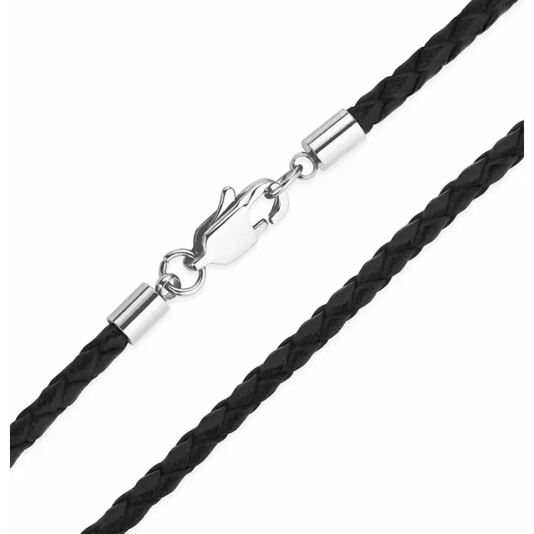 halskæde i læder 45 cm x 3,0 mm