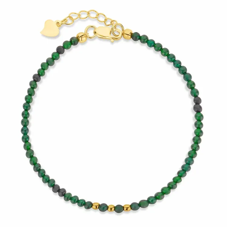 Tyndt armbånd med sten og 3 hematite - Loom Stones